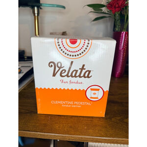 Velata fun fondue clementine pedestal BNIB orange